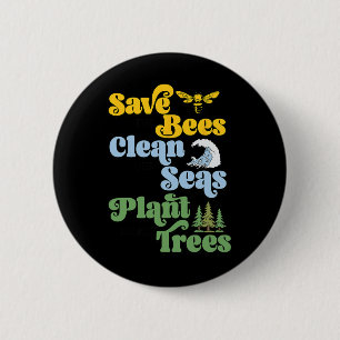 Dag van de Aarde sparen het bijenPlant meer bomen Ronde Button 5,7 Cm