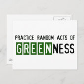 Dag van de Aarde - Wees groen Briefkaart (Voorkant / Achterkant)