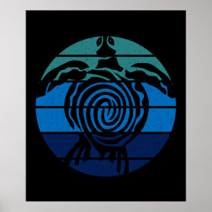 Dag van de Aarde, Zee schildpad, Reinig de Oceaan Poster