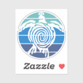 Dag van de Aarde, Zee schildpad, Reinig de Oceaan Sticker (Vel)