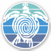 Dag van de Aarde, Zee schildpad, Reinig de Oceaan Sticker (Voorkant)