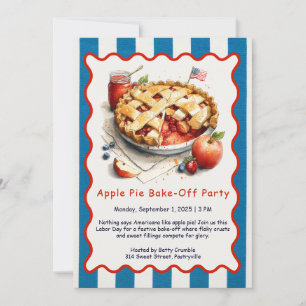 Dag van de Arbeid Apple Pie Bake-off uitnodiging