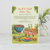 Dag van de Arbeid BBQ Bier Uitnodiging – Patriotti (Staand voorkant)