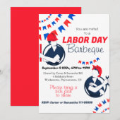 Dag van de Arbeid BBQ Party Arbeider Patriottisch Kaart (Voorkant / Achterkant)