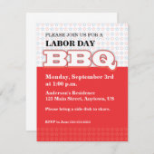 Dag van de Arbeid BBQ uitnodiging (Voorkant / Achterkant)