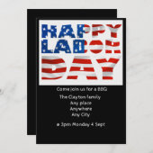 Dag van de Arbeid BBQ uitnodiging (bewerkbaar) (Voorkant / Achterkant)