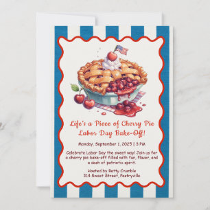 Dag van de Arbeid Cherry Pie Bake-off uitnodiging
