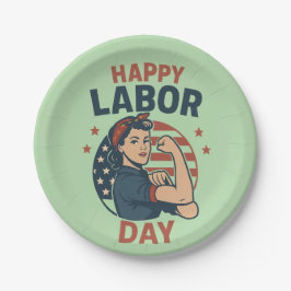 Dag van de Arbeid Feest Borden Papieren Bordje