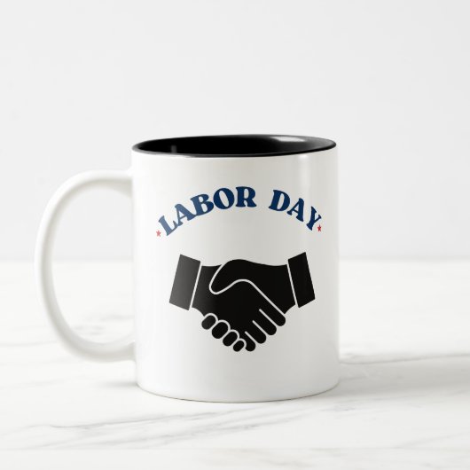 Dag van de Arbeid Mok – Patriottisch Rood, Wit & B (Links)