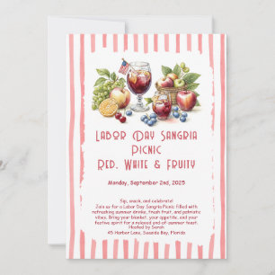 Dag van de Arbeid Sangria picknick uitnodiging – P