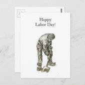 Dag van de Arbeid Van Gogh Werken Man Tekening Briefkaart (Voorkant / Achterkant)