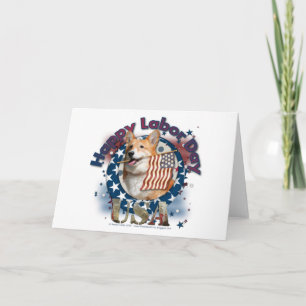 Dag van de Arbeid - Vlaggen zwaaien - Corgi - Owen Kaart