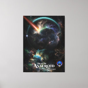 Dag van de Asteroïde SciFi Fractal Art Canvas Afdruk