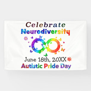 Dag van de Autistische Pride Neurodiversity Spandoek