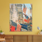 Dag van de bondgenoten, mei 1917, Childe Hassam,   Canvas Afdruk (Insitu (Woonkamer))