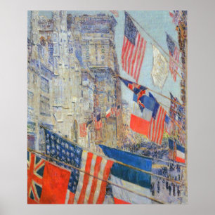 Dag van de bondgenoten, mei 1917, Childe Hassam, Poster