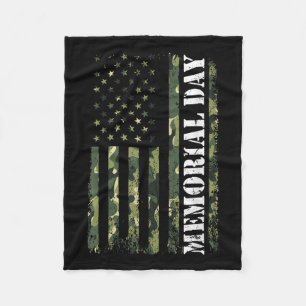 Dag van de Camouflage van de Amerikaanse vlag Fleece Deken