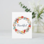 Dag van de Dankbaarheid Dankbaar Herfstkrans Vakan Briefkaart (Staand voorkant)