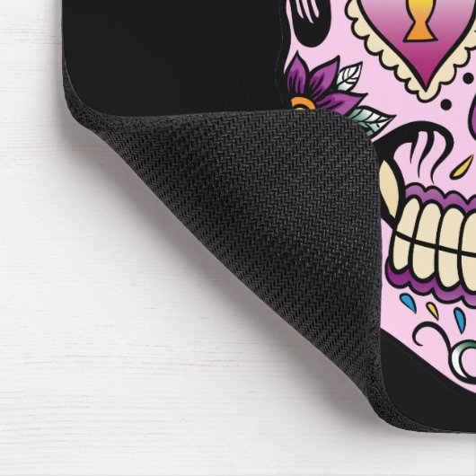 Dag van de Dead Sugar Skull Roze Muismat (Hoek)