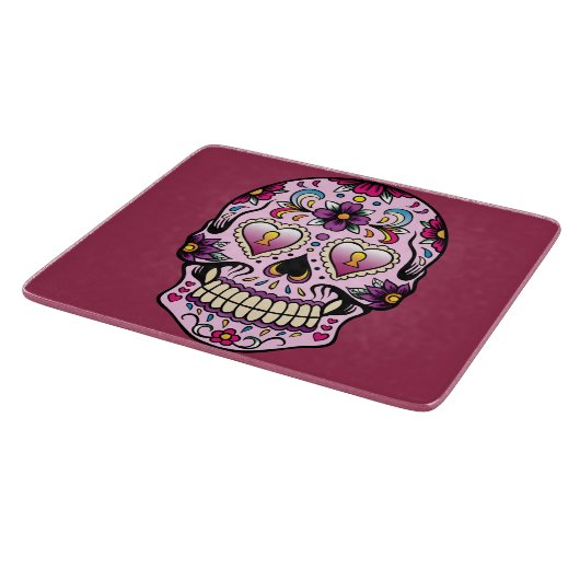 Dag van de Dead Sugar Skull Roze Snijplank (Hoek)