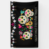 Dag van de Dead Sugar Skulls Persoonlijke Banner (Verticaal)