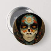 Dag van de dode 1 Fantastische schedel Ronde Button 7,6 Cm (Voorkant /achterkant)