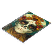 Dag van de dode 2 Fantastische schedel Notitieboek (Linkerzijde)