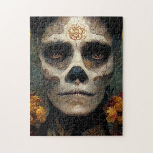 Dag van de dode 3 Fantastische schedel Legpuzzel