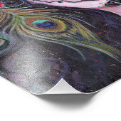 Dag van de dode afdruk met vreugdeveren (Hoek)