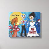 Dag van de dode bruiloft canvas afdruk (Voorkant)