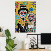 Dag van de dode bruiloft poster (Thuiskantoor)