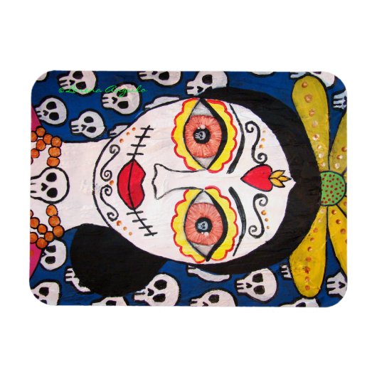 Dag van de dode Catrina flexibele magneet (Horizontaal)