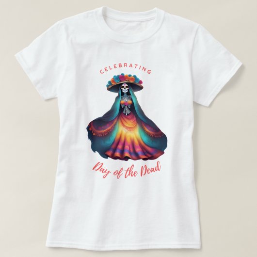 Dag van de Dode Catrina T-shirt (Design voorkant)