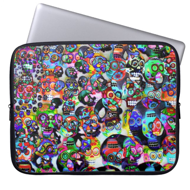 Dag van de dode elektronicazak laptop sleeve (Voorkant)