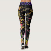 Dag van de dode Floral Leggings (Achterkant)