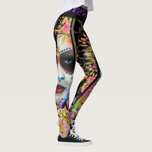 Dag van de dode Floral Leggings