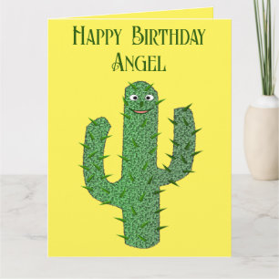 Dag van de Dode Gelukkige Cactus Aangepaste Verjaa Kaart