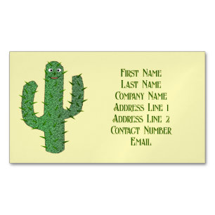 Dag van de Dode Gelukkige Cactus Custom Magnetisch Visitekaartje