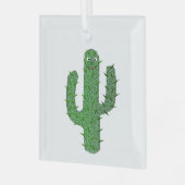 Dag van de Dode Gelukkige Cactus Glas Ornament (Voorkant links)