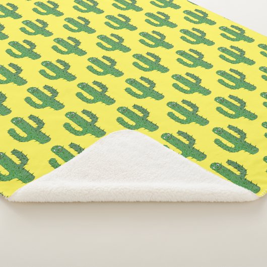 Dag van de Dode Gelukkige Cactus Patterned Sherpa Deken (3/4)