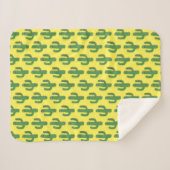 Dag van de Dode Gelukkige Cactus Patterned Sherpa Deken (Voorkant (horizontaal))