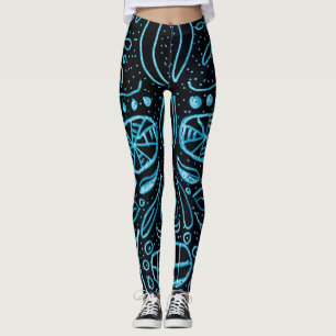 Dag van de dode gloed in de donkere, aangepaste st leggings