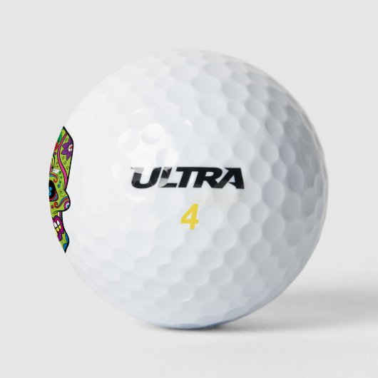 Dag van de dode groene schedel golfballen (Logo)
