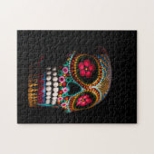 Dag van de dode halloween Cute Painted Skull Legpuzzel (Horizontaal)