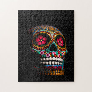 Dag van de dode halloween Cute Painted Skull Legpuzzel