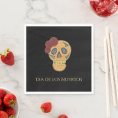 Dag van de Dode Halloween Gotische Suiker Schedel Servet (Insitu)