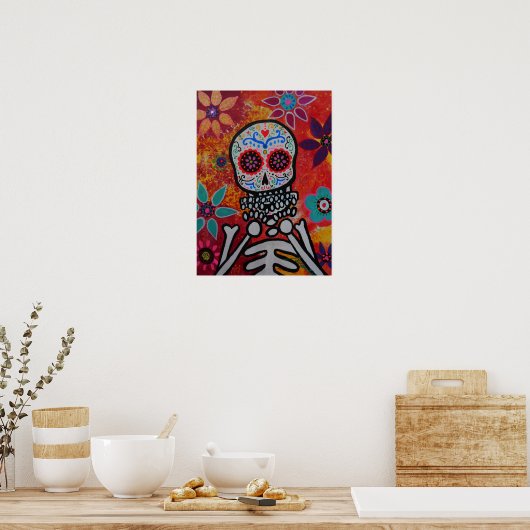 Dag van de dode harmonica poster (Keuken)