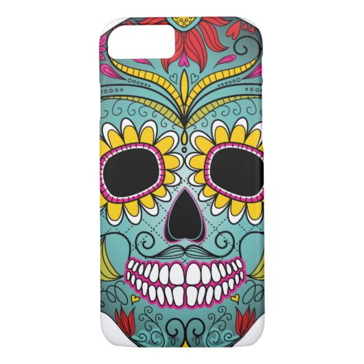Dag van de dode, heldere schedel Case-Mate iPhone case (Achterkant)
