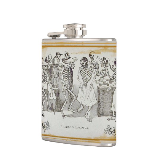 Dag van de dode - José Posada Flask Heupfles (Links)