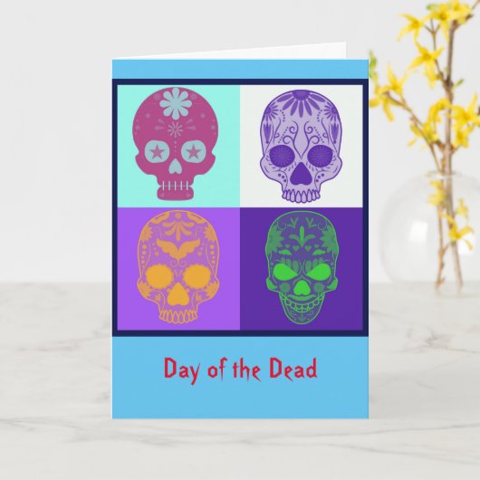 Dag van de dode Kaart (Gele Bloem)